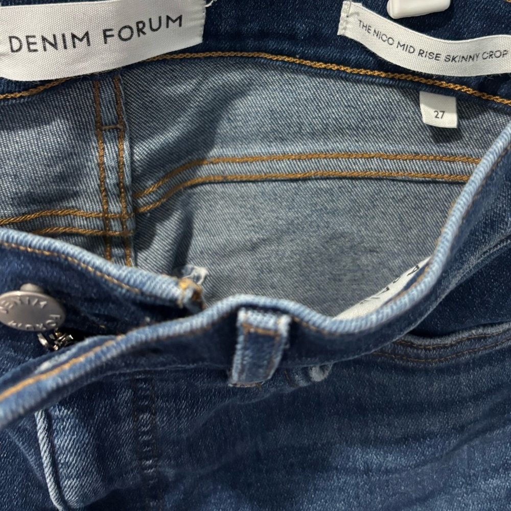 Denim Forum The Nico Mid Rise Skinny Crop Size 27 - Picture 5 of 6